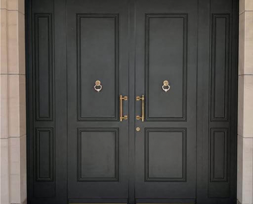 Dvokrilna vhodna vrata iz aluminija