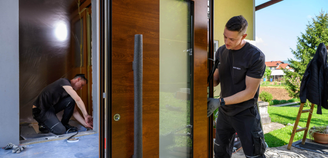 Montaža novih vhodnih vrat