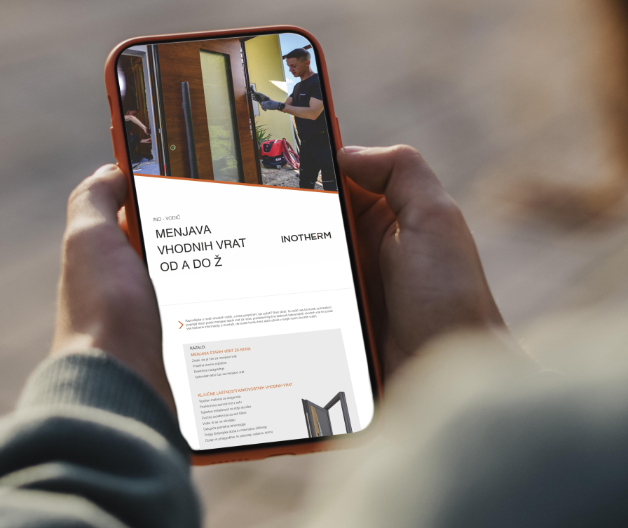 Prikaz prve strani vodiča Menjava vhodnih vrat na telefonu