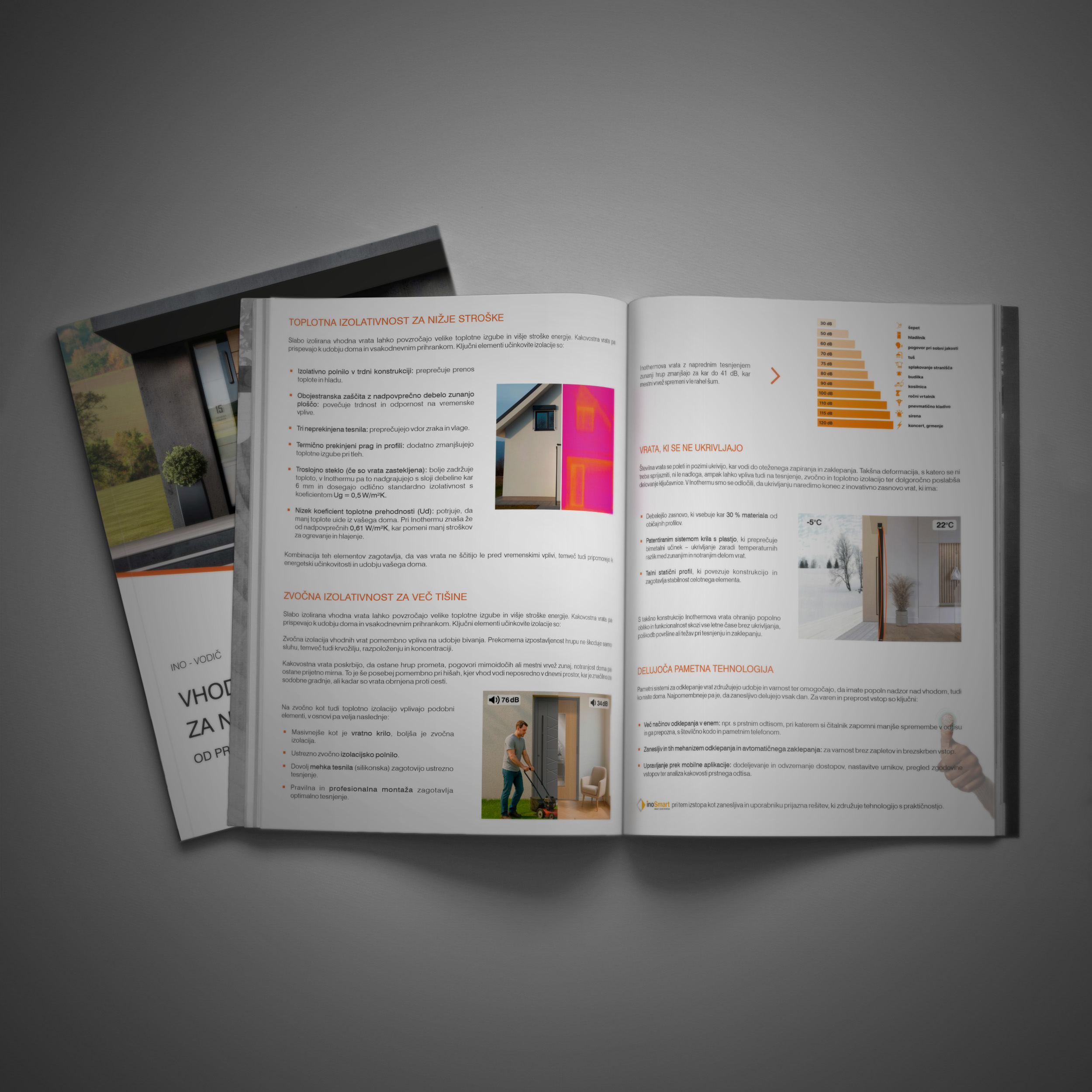 Prikaz dveh strani v vodiču Vhodna vrata za novogradnje