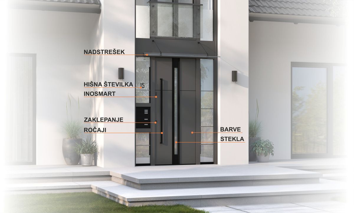 Zunanji pogled na vhodna vrata